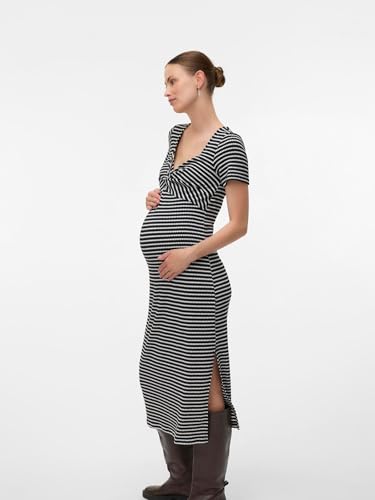 mamalicious-mlgabby-umstandskleid-mit-v-ausschnitt-und-kurzarm-normal-geschnitte image 8