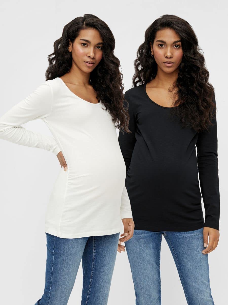 mamalicious-damen-mllea-organic-l-s-top-2er-pack-umstandslangarmshirt image 5