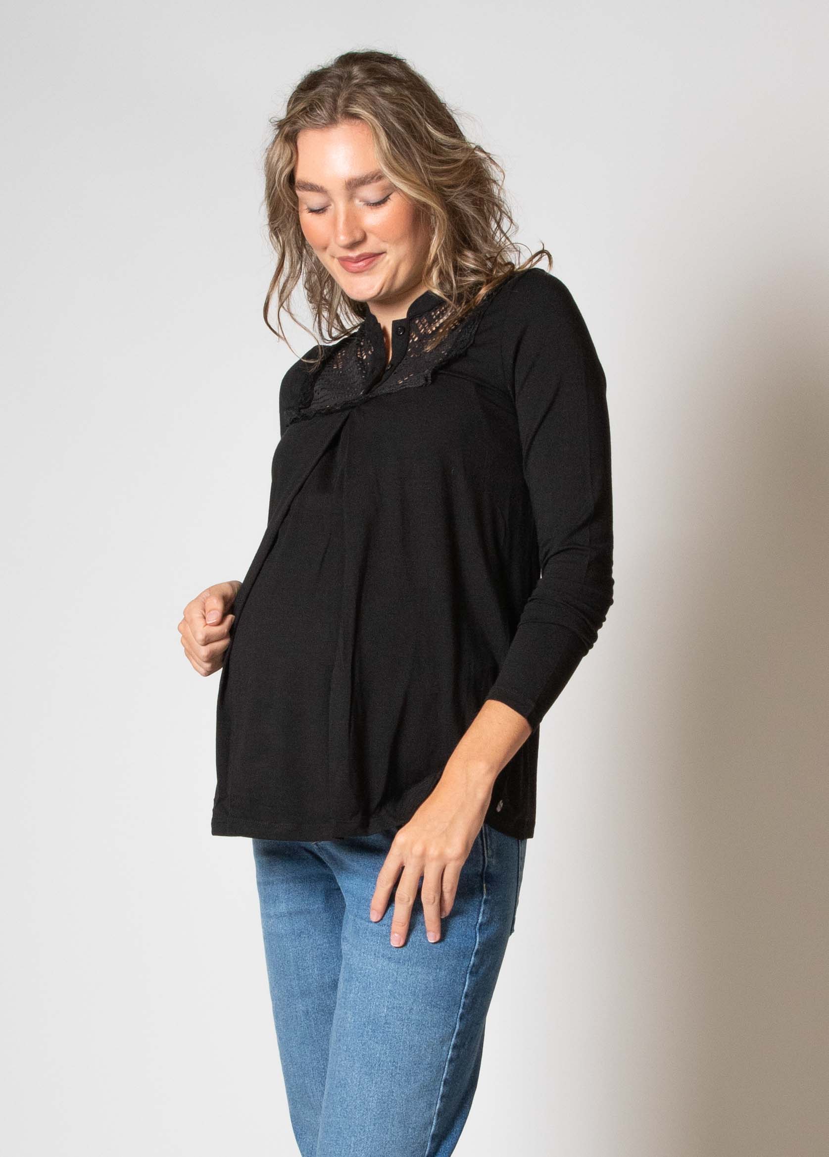 love2wait-still-shirt-shirt-l-sl-nursing-ecovero-mit-langen-rmeln-und-spitze-in- image 2
