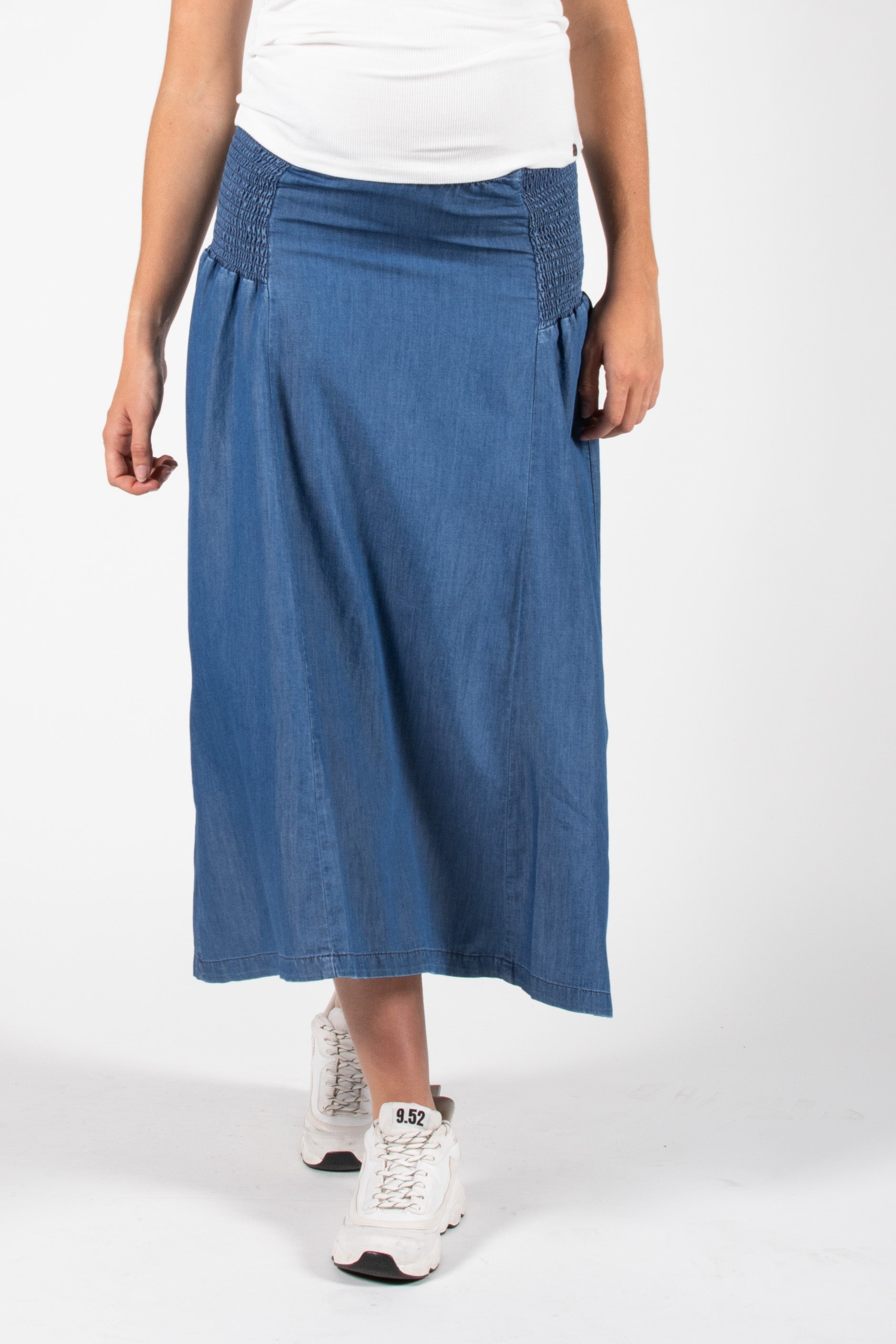 love2wait-long-skirt-jeans-smock-stone-wash image 1