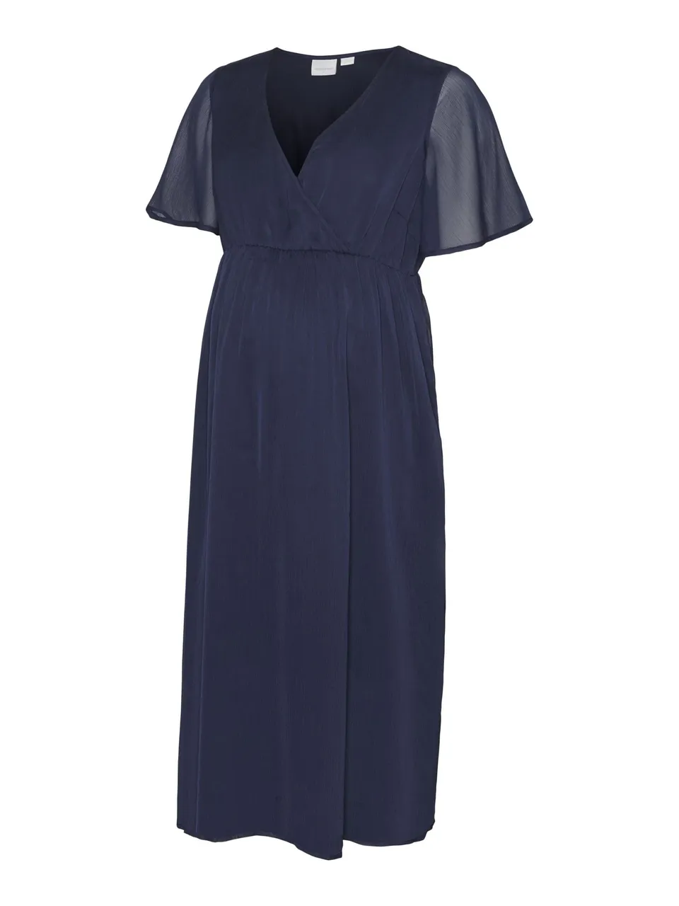 mamalicious-mluna-umstandskleid-party-kleid-mit-kurzarm-v-ausschnitt-und-midi-l- image 1