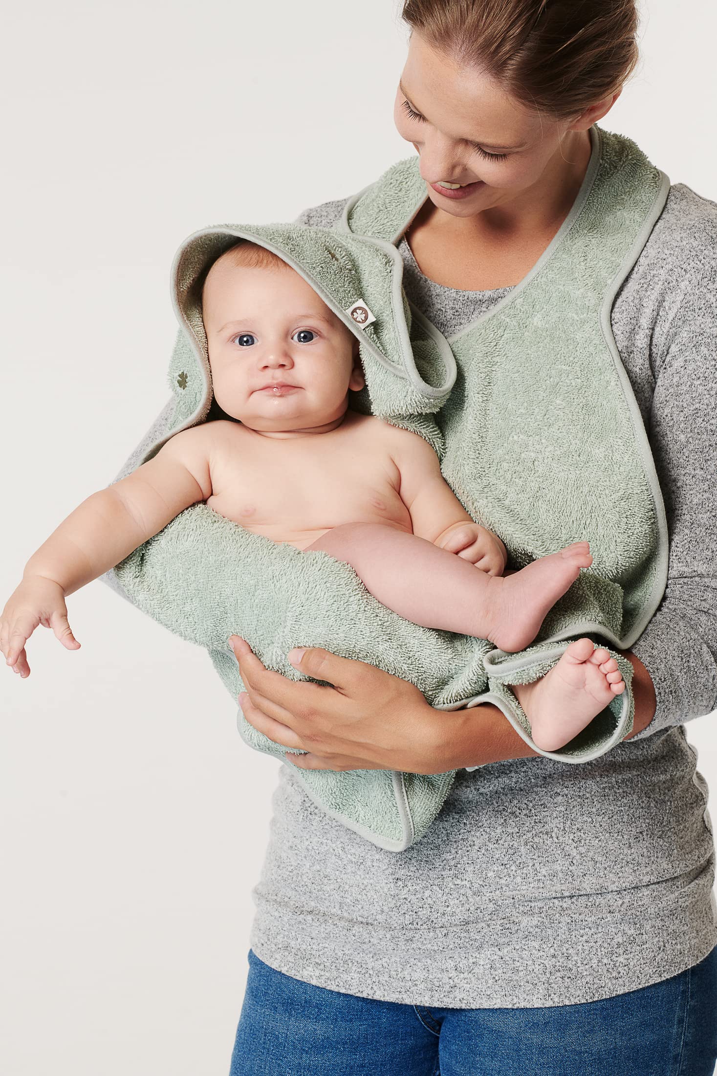 noppies-unisex-frottee-baby-kapuzenhandtuch-clover-bio-baumwolle-handtuch-kapuze-2 image 2