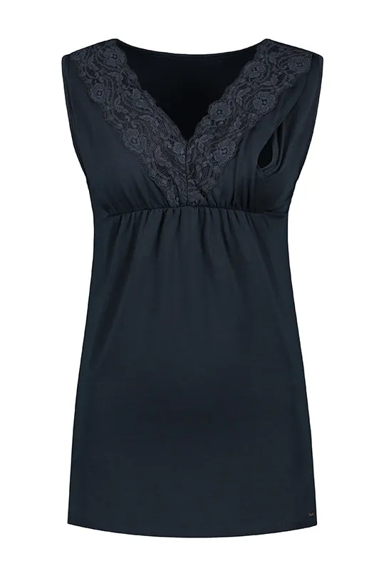 love2wait-top-nursing-tencel-lace-rmelloses-still-top-mit-v-ausschnitt-und-spitz image 1