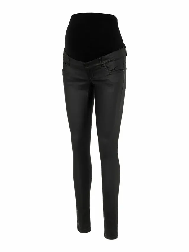 mamalicious-damen-mlsantos-slim-coated-hb-a-noos-jeans image 1