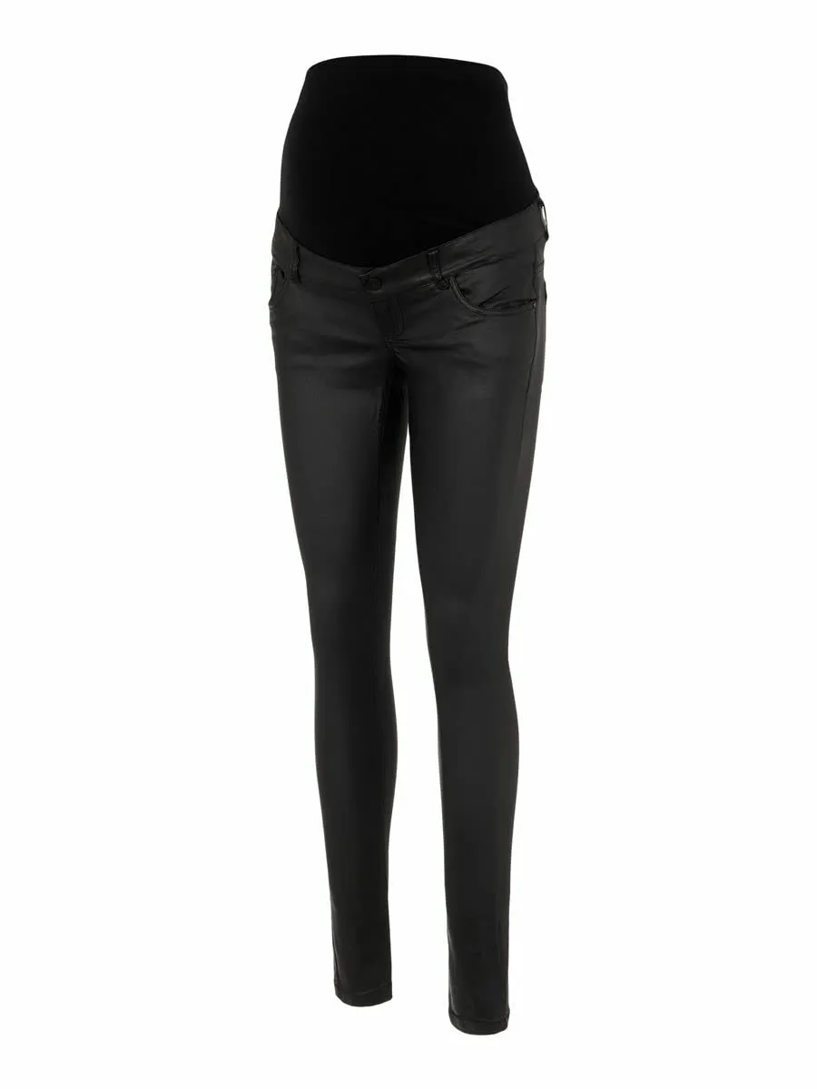 mamalicious-damen-mlsantos-slim-coated-hb-a-noos-jeans image 1