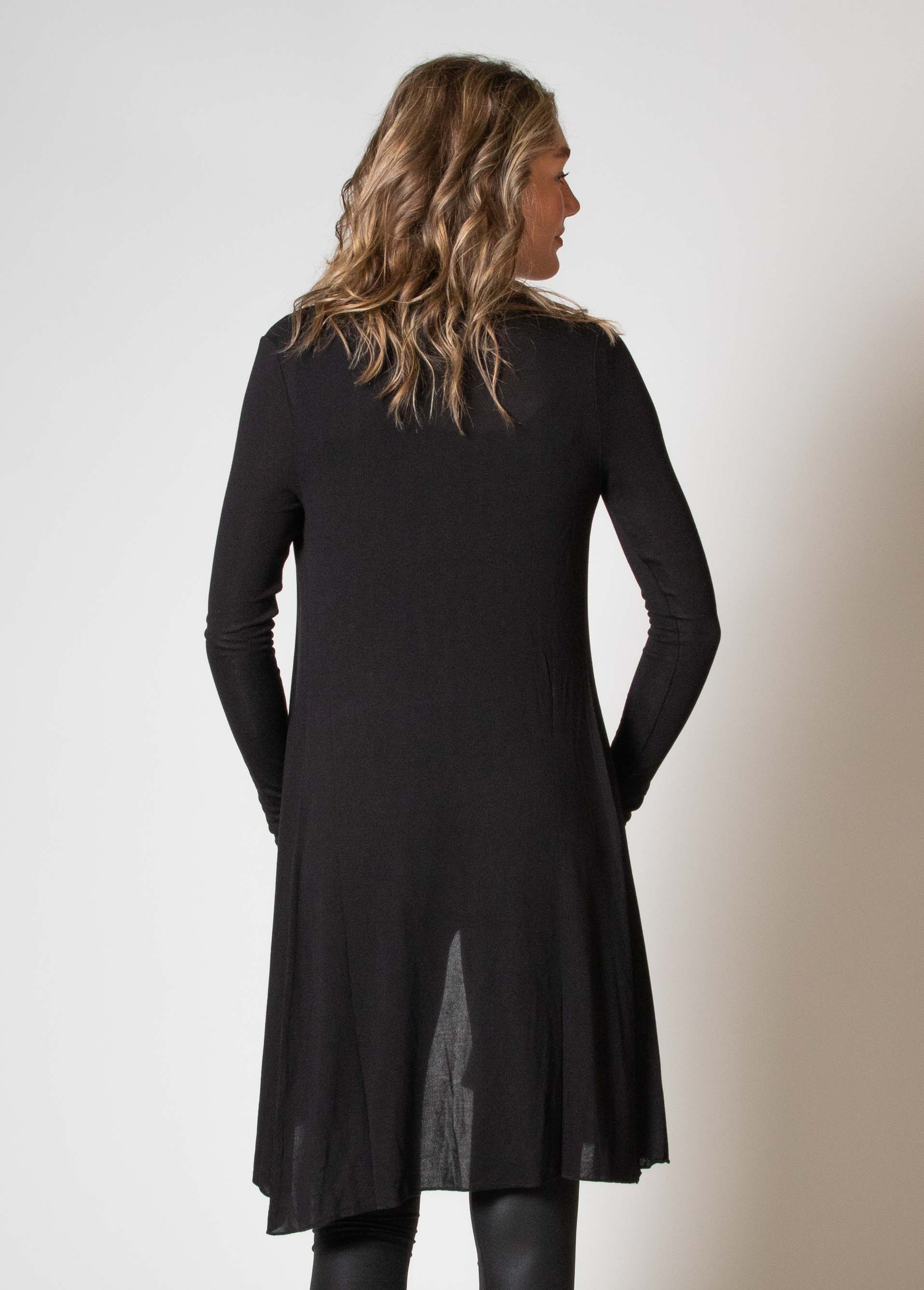 love2wait-cardigan-sophia-knielanger-strickmantel-in-schwarz image 3