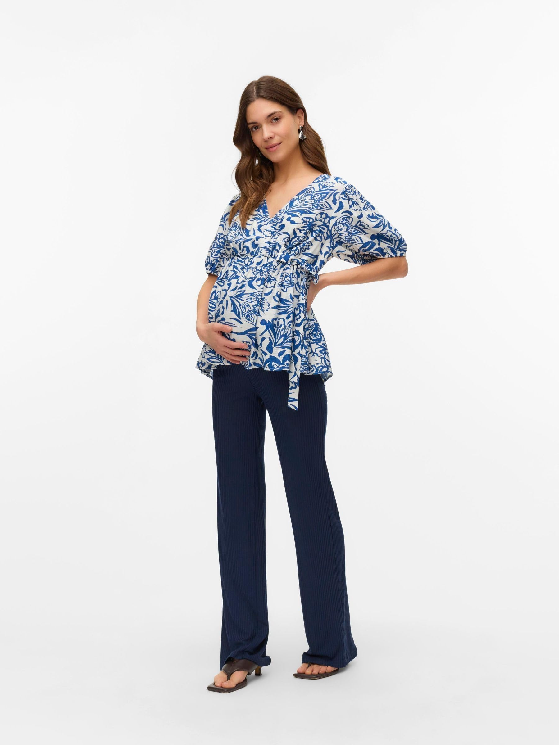 mamalicious-damen-stillbluse-mlpilar-normal-geschnittene-3-4-arm-bluse-mit-v-aus image 4