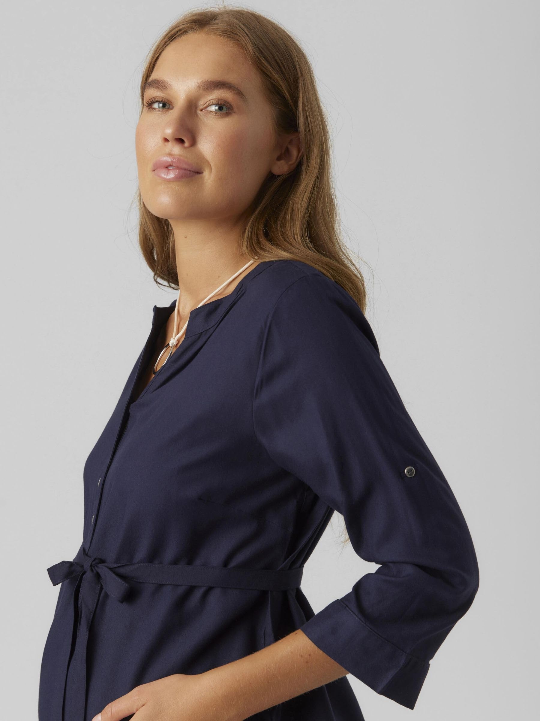 mamalicious-damen-mlmercy-3-4-woven-tunika-shirt-umstands-und-stilltunika-eco-vi image 6