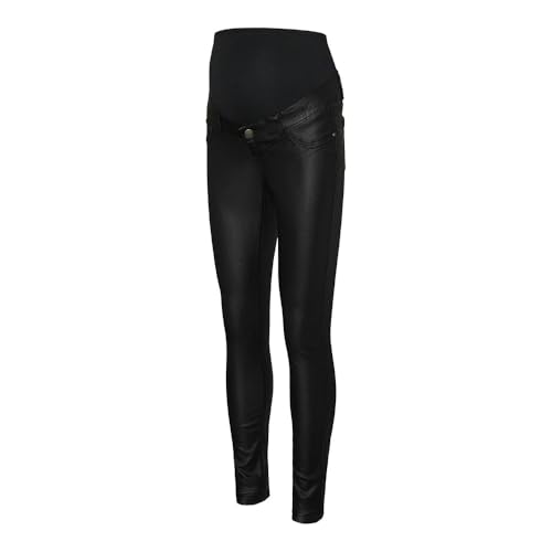 mamalicious-damen-jeans-ml-santos-slim-coated-umstandsjeans-in-schwarz-28w-32l image 3