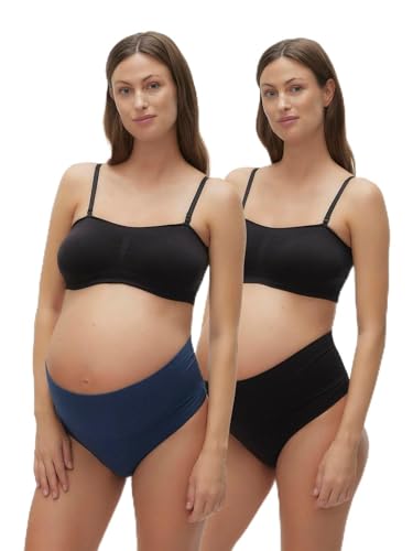 mamalicious-2er-pack-umstands-unterhose-mlmila-nahtlos-hohe-taille-baumwollmix image 2