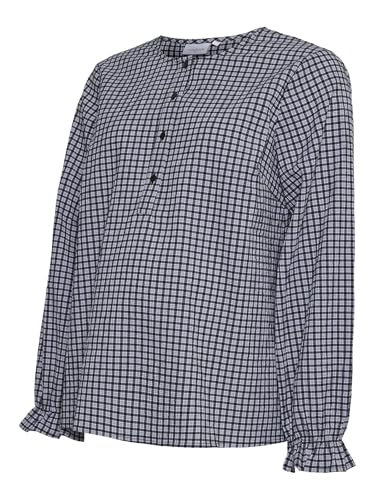 mamalicious-umstandsbluse-mit-rundhals-ballon-rmeln-und-rmelb-ndchen-mit-r-schen-2 image 7