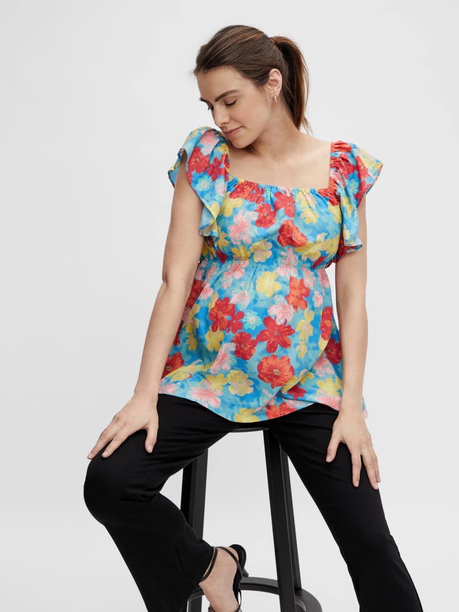 mamalicious-mlfrida-cap-frill-woven-top-a-stillbluse image 6