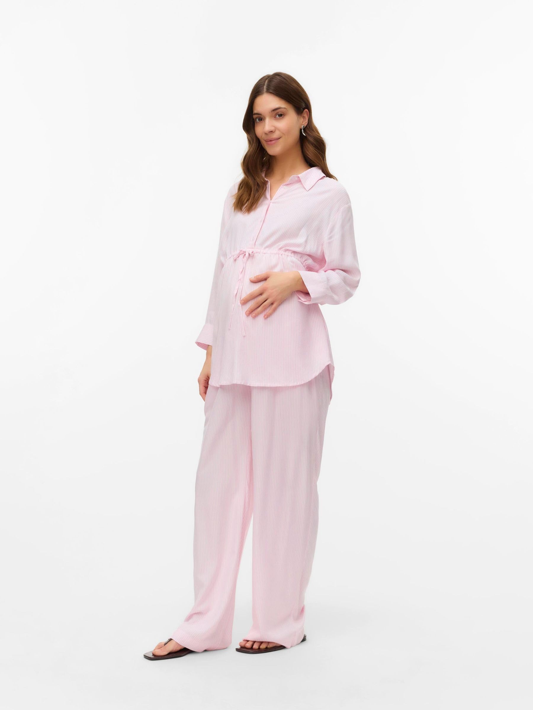 mamalicious-umstandshose-mit-weitem-beinschnitt-mid-rise-kordelzug-und-bauchband image 4