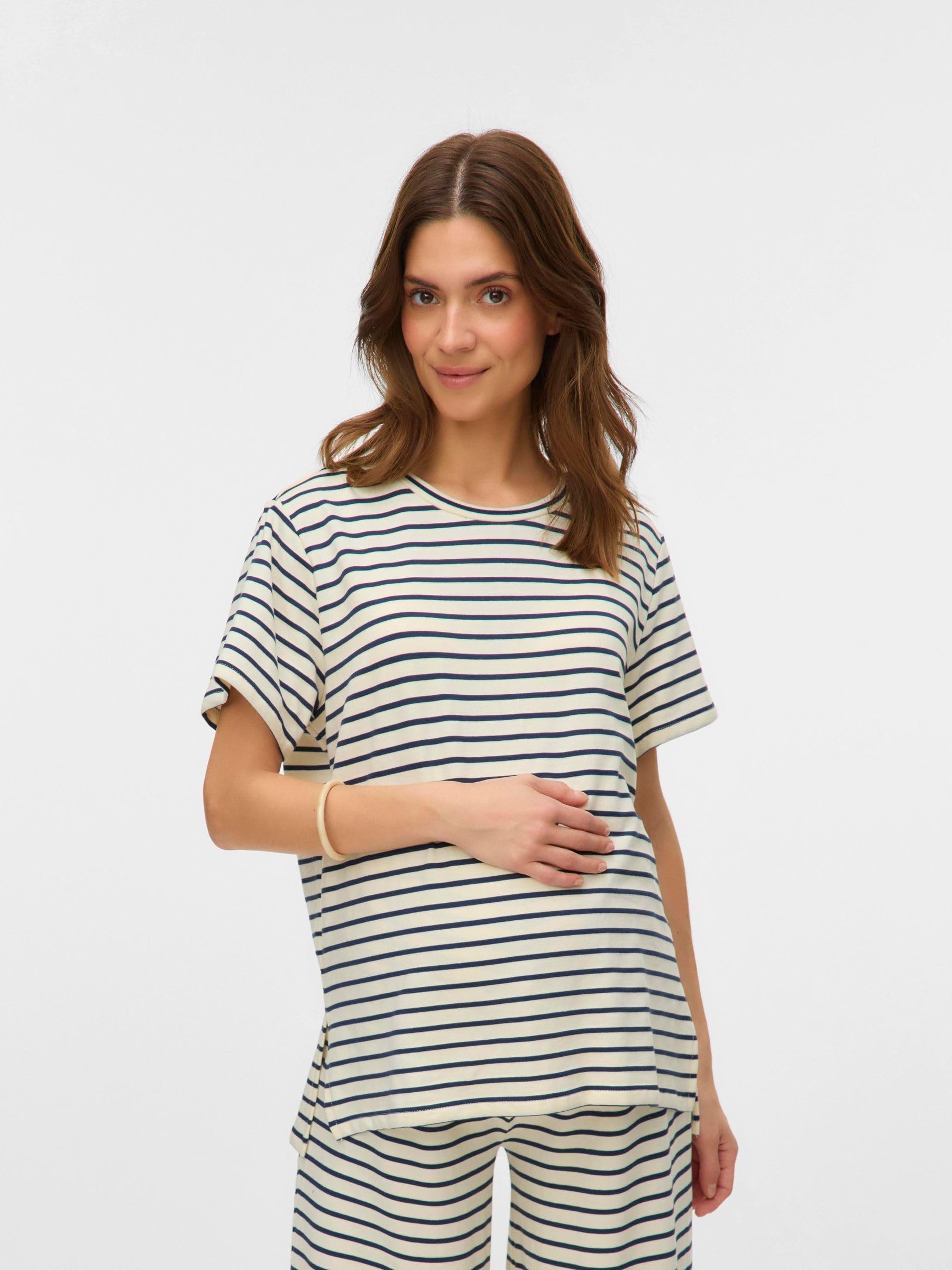 mamalicious-mlpilar-umstands-bluse-mit-rundhalsausschnitt-kurzarm-und-seitenschl image 2