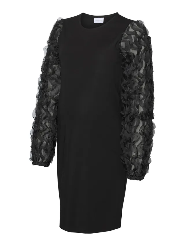 mamalicious-umstandskleid-mlpaula-komfortables-stillkleid-mit-rundhals-langarm-n image 1