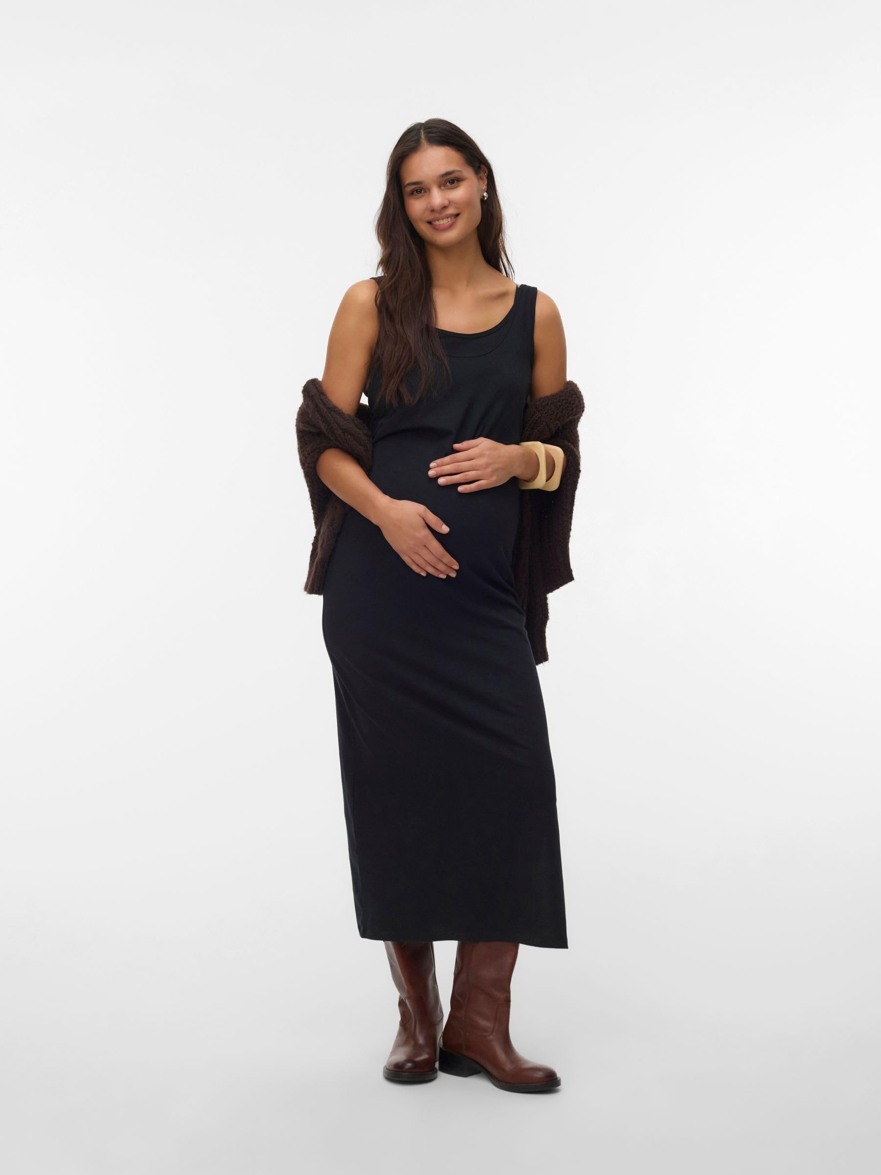 mamalicious-mlmia-umstandskleid-rmelloses-maxi-stillkleid-mit-hohem-schlitz image 5