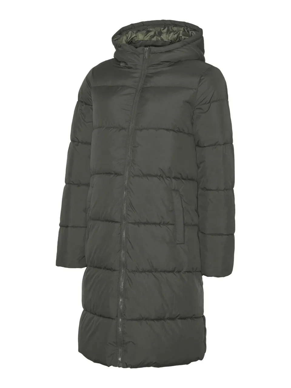 mamalicious-damen-jacke-mit-kapuze-und-elastischen-b-ndchen-knielang-rei-verschl image 1