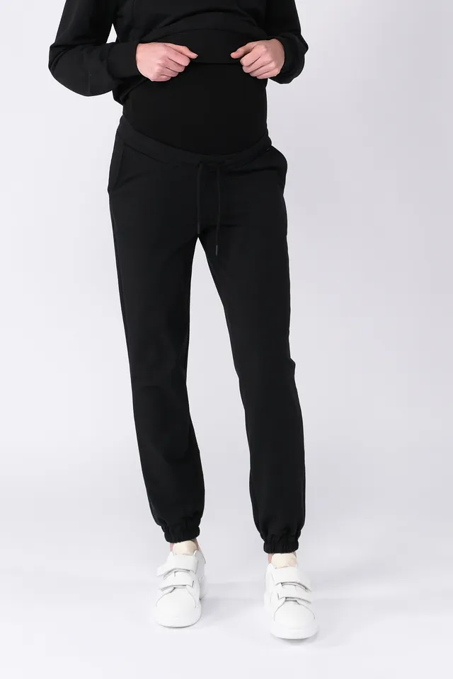 love2wait-umstands-jogginghose-aus-recycelter-baumwolle-schwarz image 1