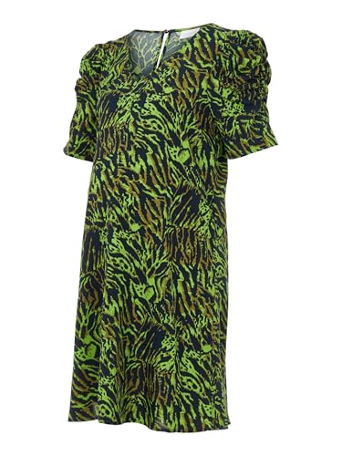 mamalicious-mlem-umstandskleid-mit-animalprint-und-puff-rmeln-minikleid-schwarz- image 7