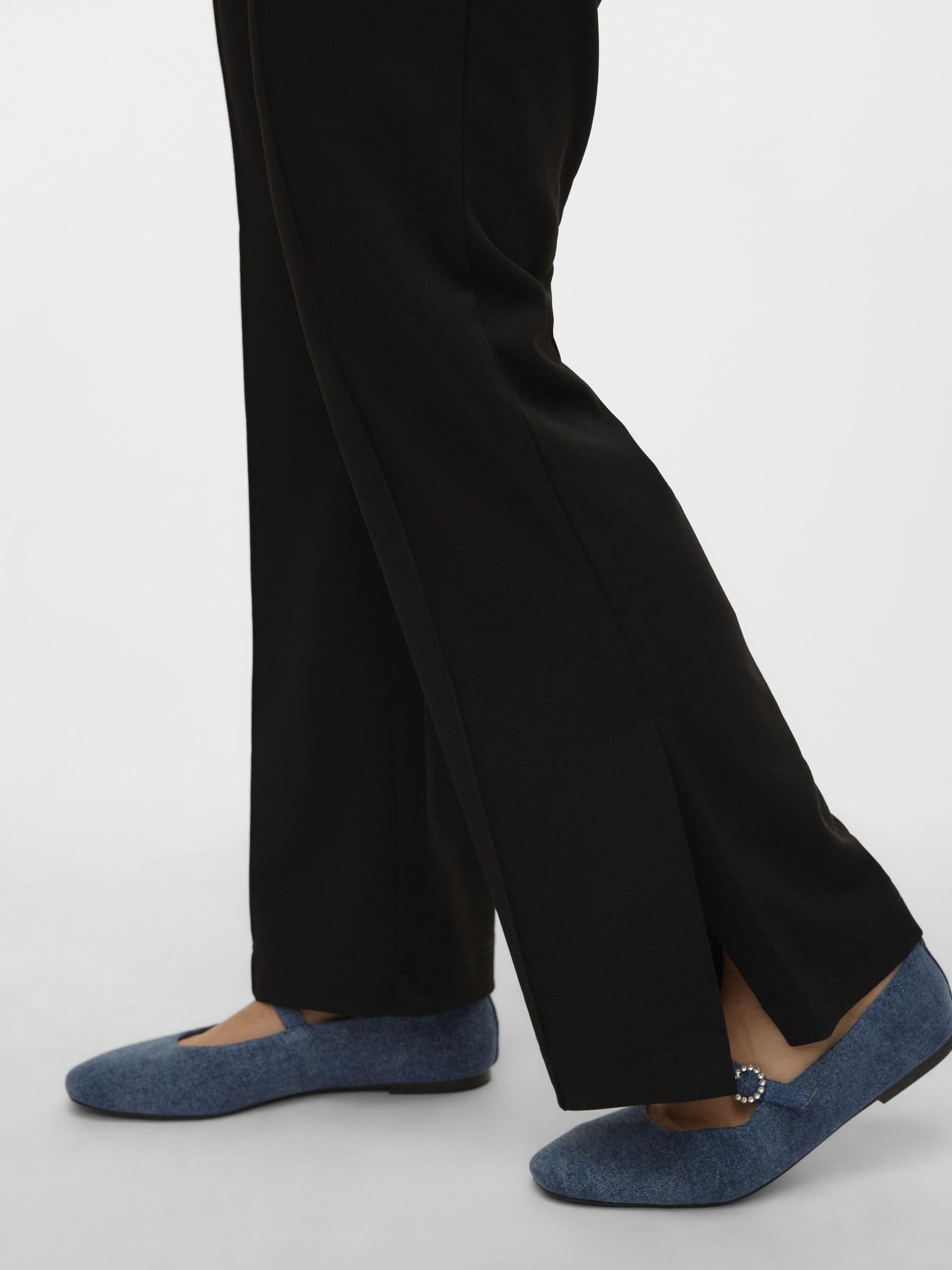 mamalicious-mlmila-damen-umstands-stoffhose-mit-elastischem-bund-pintuck-detail image 4