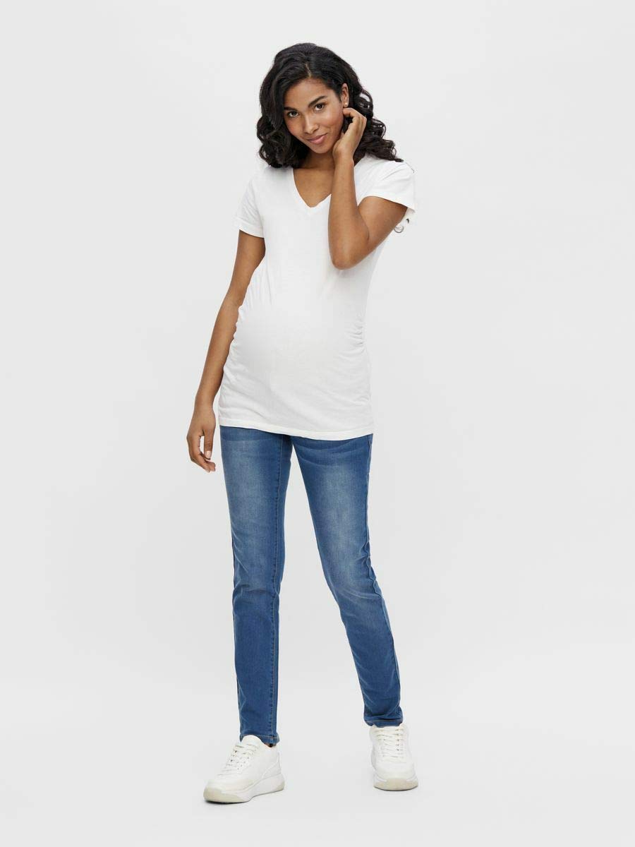 mamalicious-damen-umstandsjeans-mlfifty-002-slim-noos-schmale-jeans-mit-jersey-b image 4