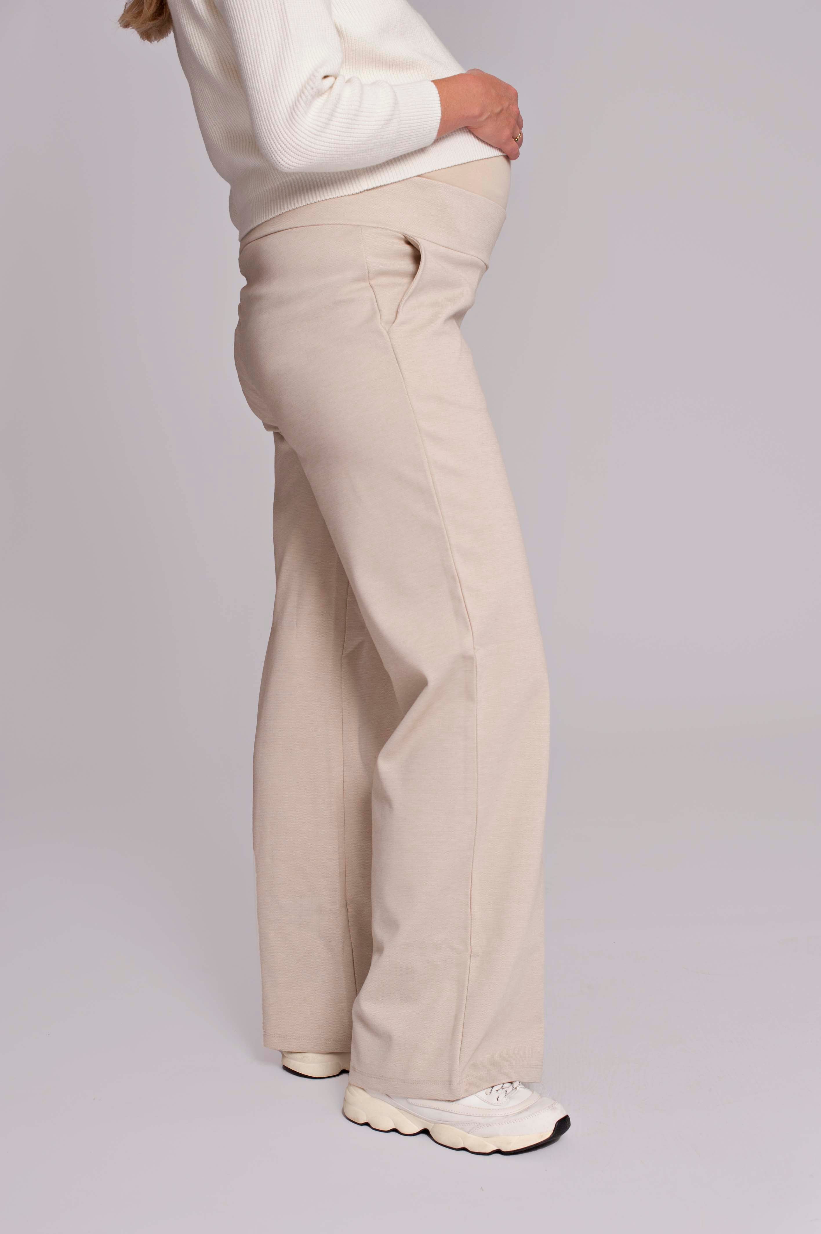 love2wait-umstandsbroek-wide-leg-mit-bauchband-clay image 4