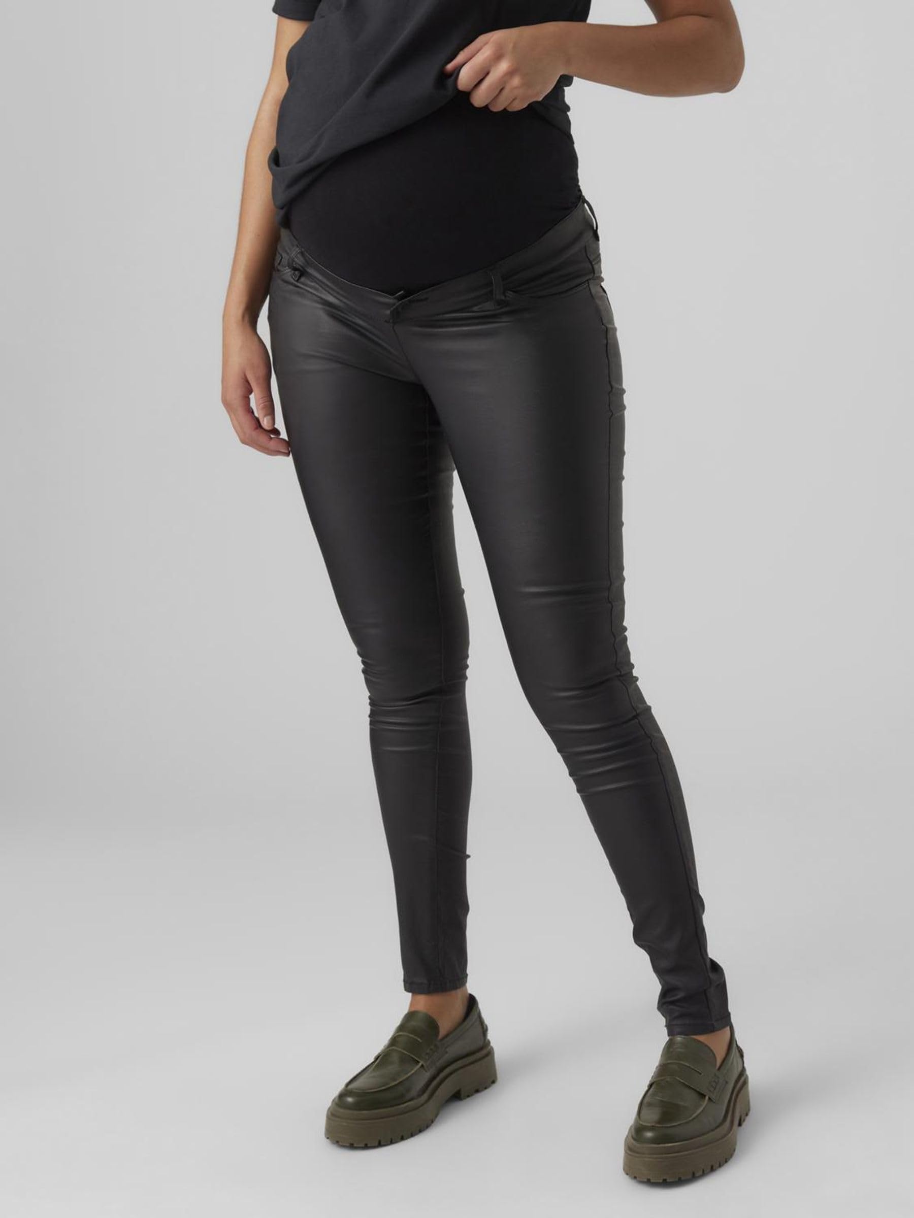 mamalicious-vmmseven-umstandsjeans-skinny-coated-beschichtet-schwarz-damen image 2