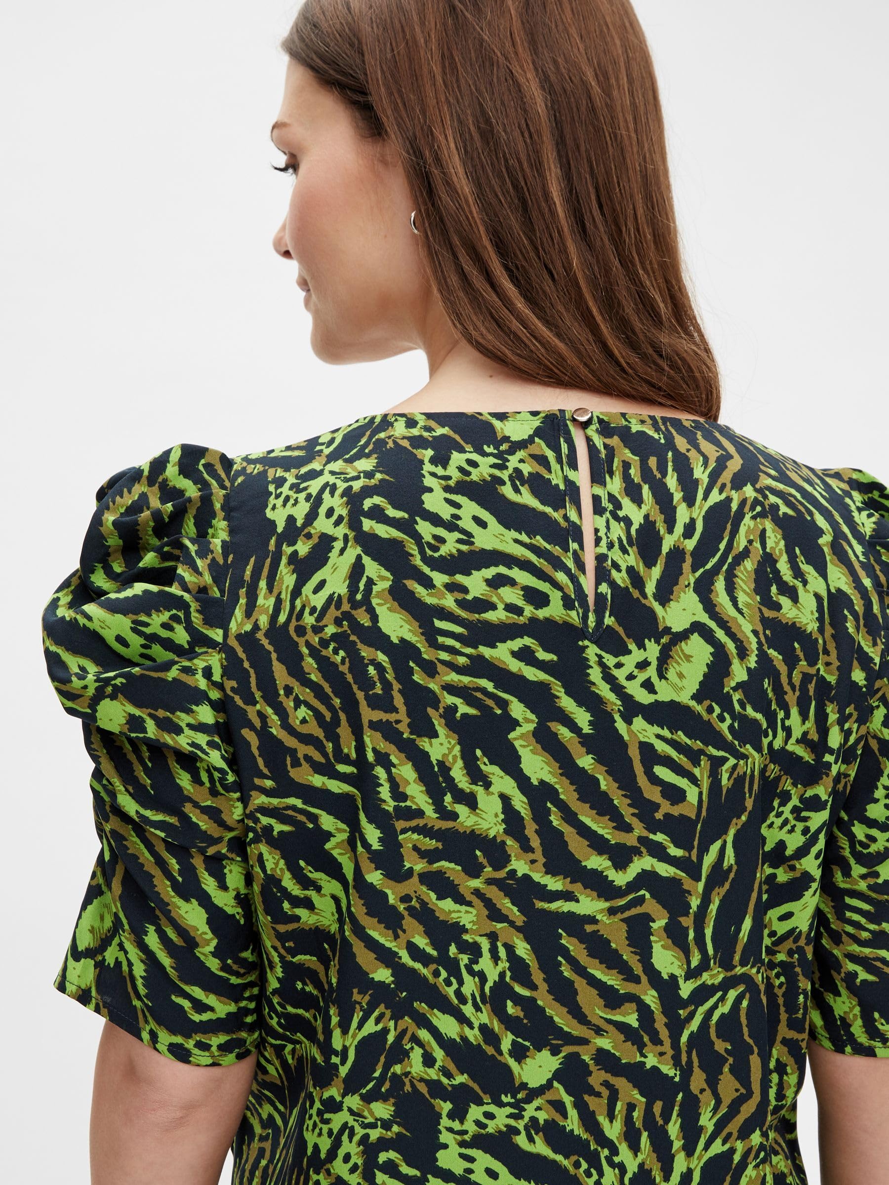 mamalicious-mlem-umstandskleid-mit-animalprint-und-puff-rmeln-minikleid-schwarz- image 6