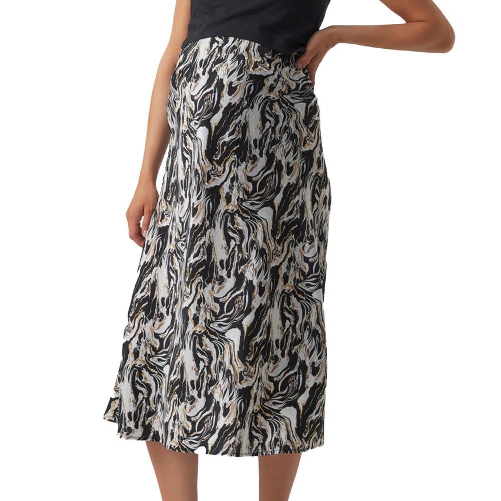 mamalicious-verona-damenrock-schwarz-grau-umstandsrock-mit-elastischem-bund-und- image 1