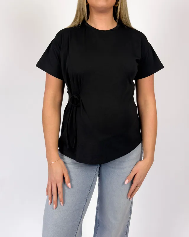 love2wait-t-shirt-black-umstands-t-shirt-mit-schleifendetail image 1