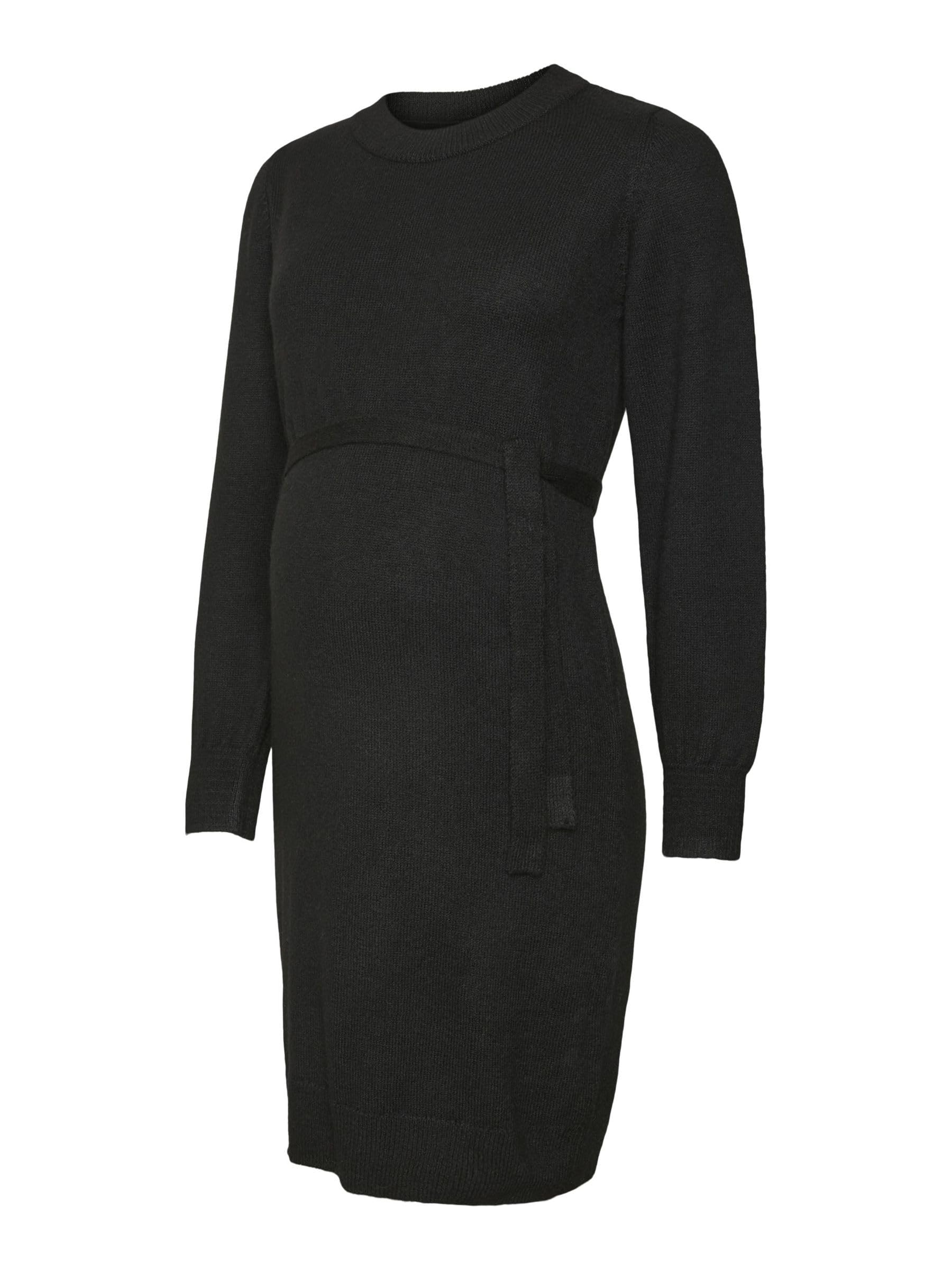 mamalicious-damen-strickkleid-mlnewanne-l-s-abk-knit-dress-a-noos-mit-bindeg-rte image 5
