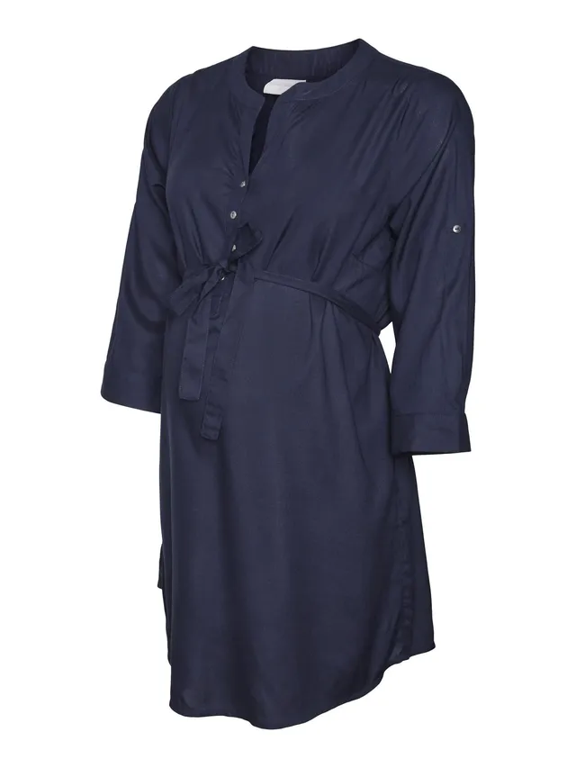 mamalicious-damen-mlmercy-3-4-woven-tunika-shirt-umstands-und-stilltunika-eco-vi image 1