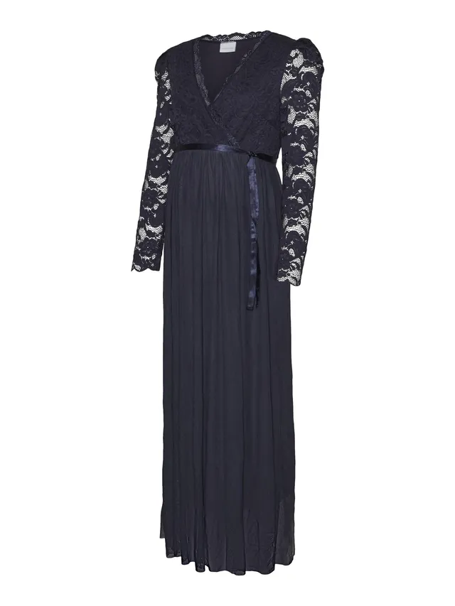 mamalicious-mlmacy-damen-umstands-und-stillmaxikleid-mit-spitze image 1