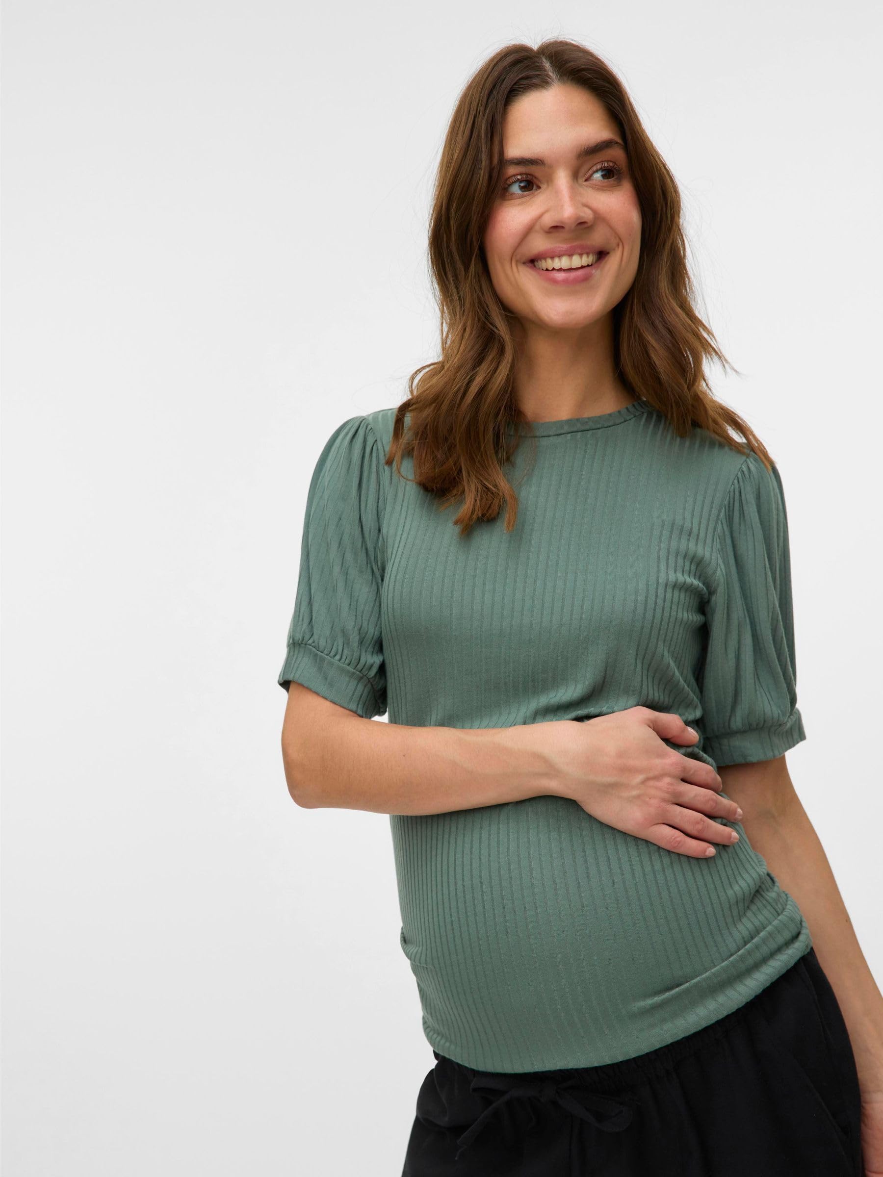 mamalicious-mlpilar-umstands-bluse-mit-rundhals-kurzarm-normal-geschnitten image 5