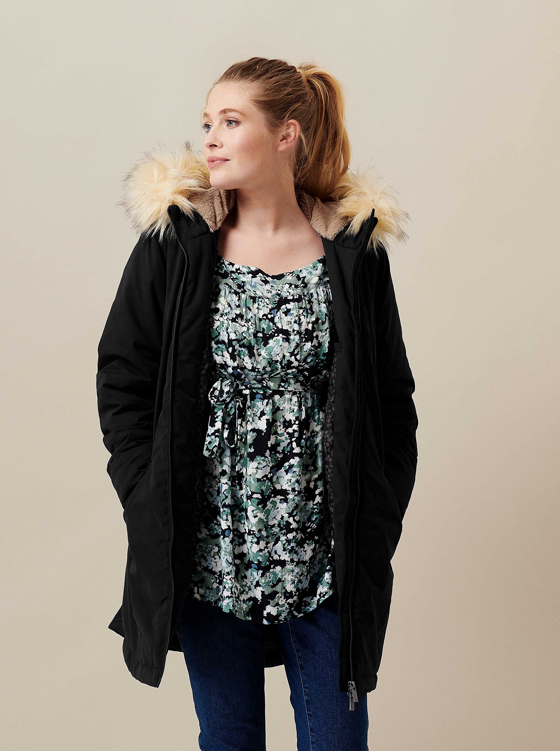noppies-damen-jacket-3-way-rosann-umstandsjacke-3in1-wasserdicht-mit-kapuze image 2