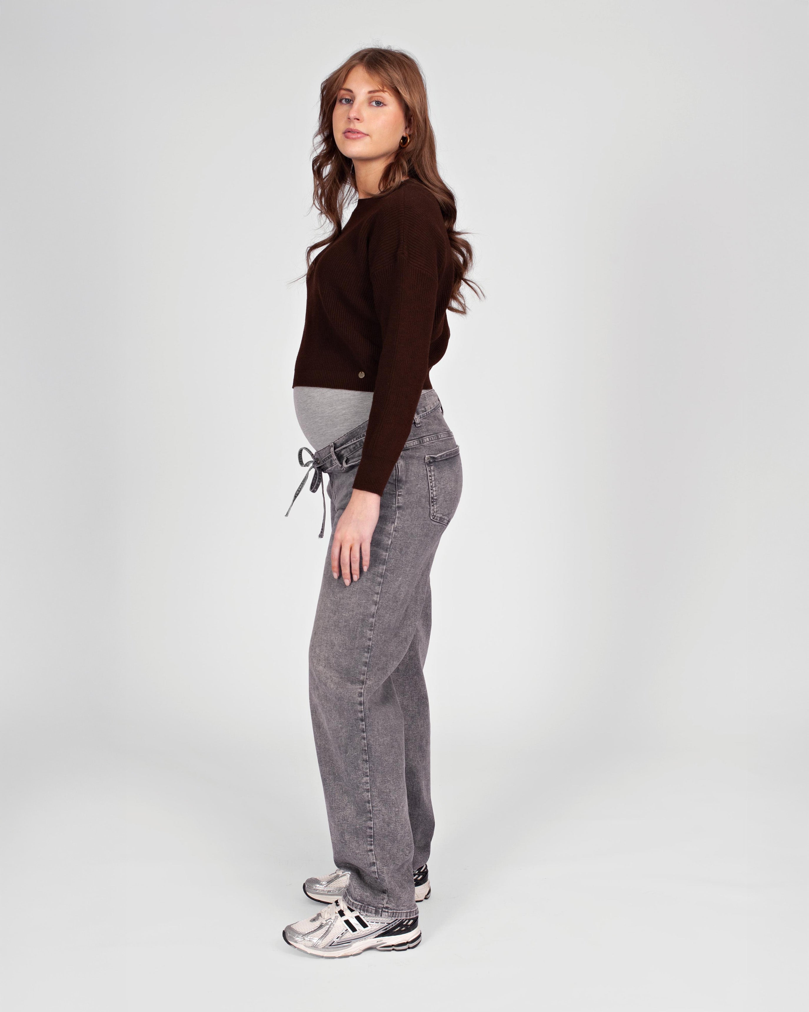 love2wait-kate-tapered-fit-graue-umstands-denim-mit-kordelzug image 5