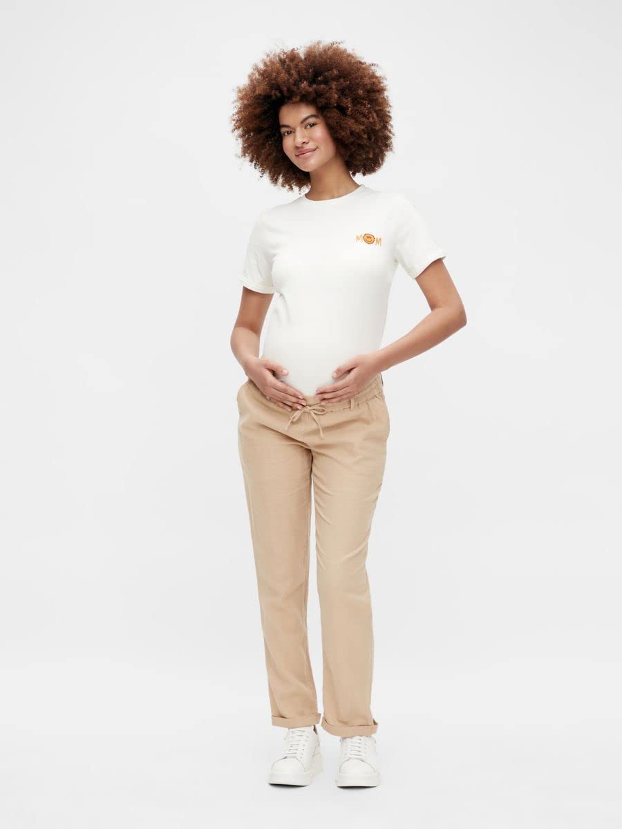 mamalicious-damen-mlbeach-woven-string-pant-hose-umstandshose-mit-tunnelzug image 5