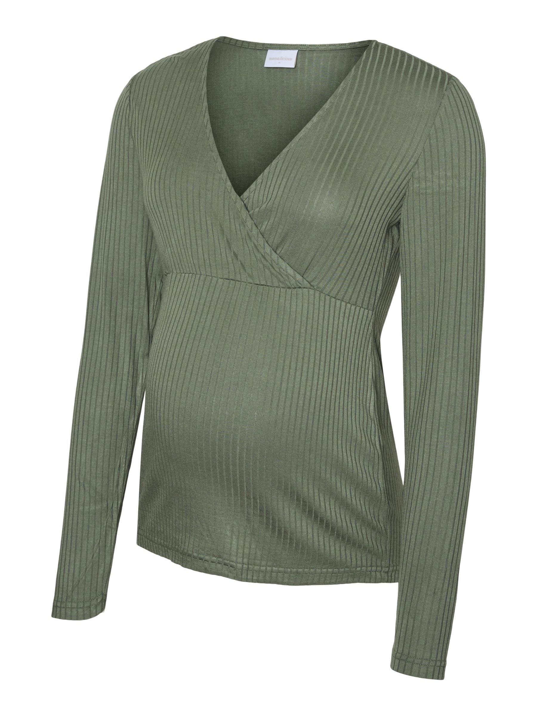 mamalicious-stillbluse-mlpilar-mit-v-ausschnitt-und-wickeloptik-lang-rmelig-norm image 1