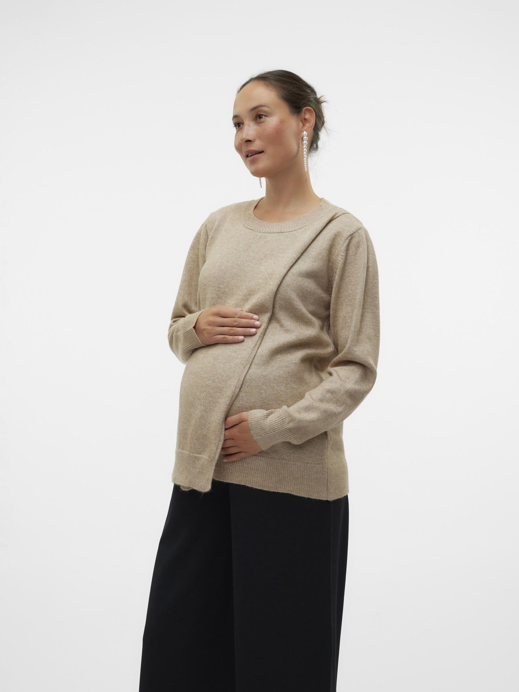 mamalicious-umstands-strickpullover-2-in-1-wickelpullover-mit-rundhals-langarm image 6
