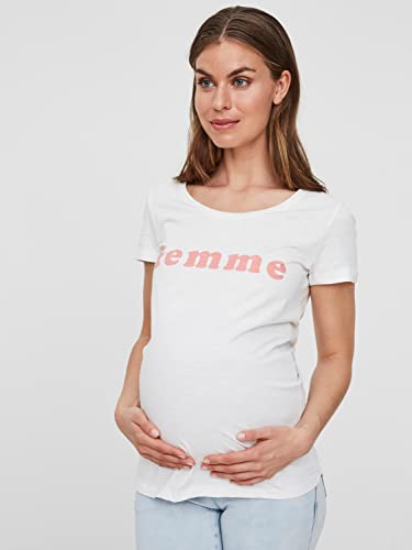 mamalicious-mlfemme-ss-jersey-top-a-v-umstands-t-shirt-mit-frontprint-weiche-bau image 6