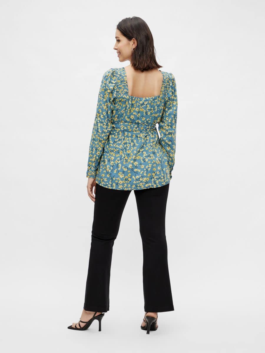 mamalicious-mlfransisca-langarm-bluse-mit-blumendruck-f-r-schwangere image 4