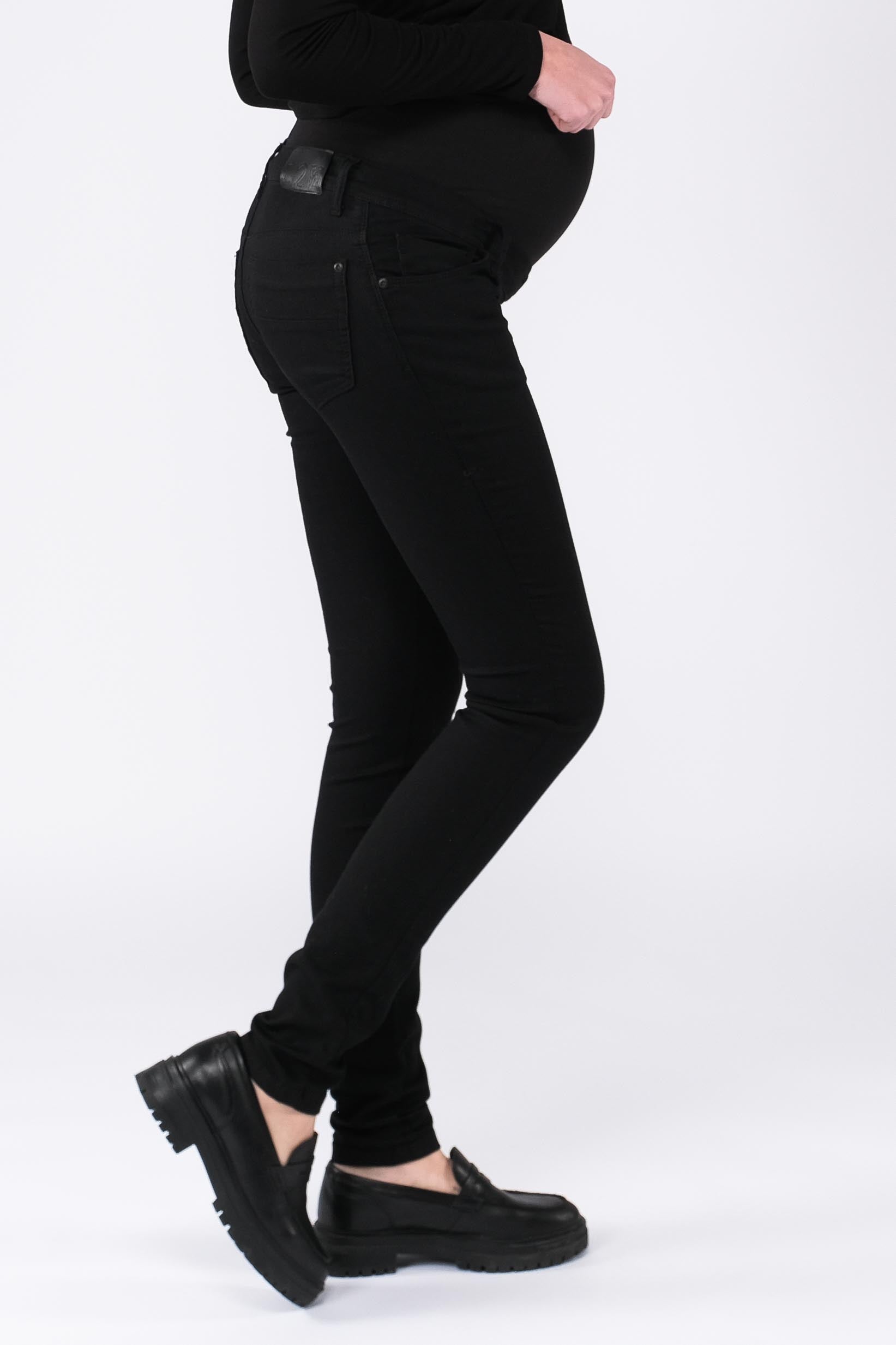 love2wait-jeans-sophia-black-superstretch-34-in-schwarz-umstandsjeans-mit-extra- image 2