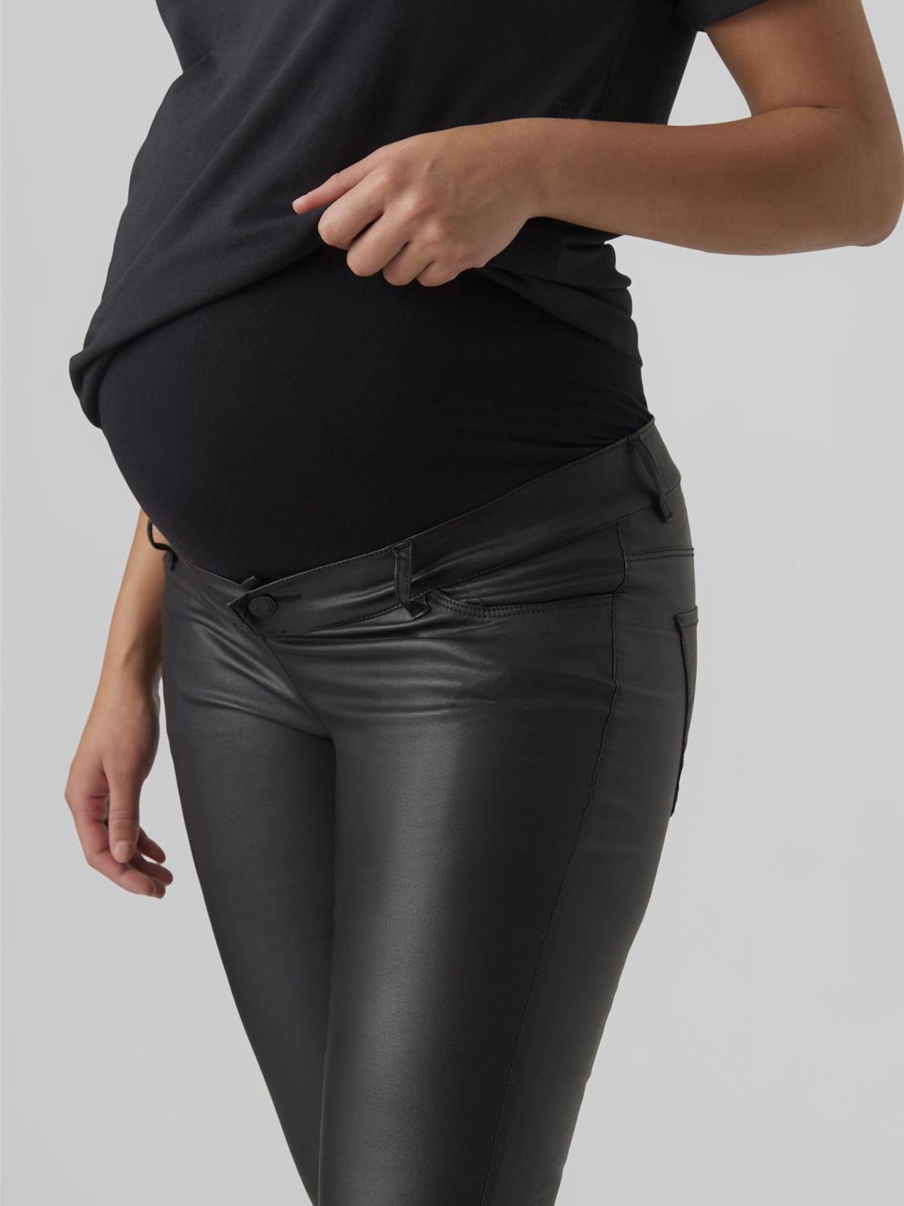 mamalicious-vmmseven-umstandsjeans-skinny-coated-beschichtet-schwarz-damen image 5