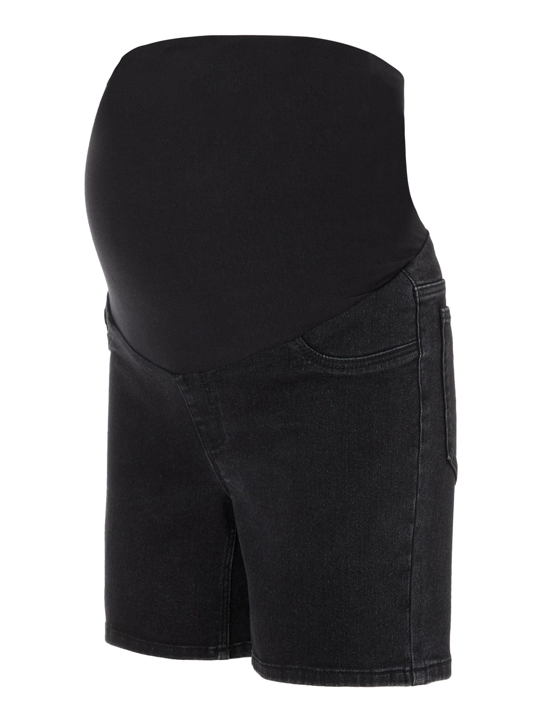 mamalicious-mlamy-skinny-black-v-shorts-eng-anliegende-umstands-shorts-aus-leich image 3