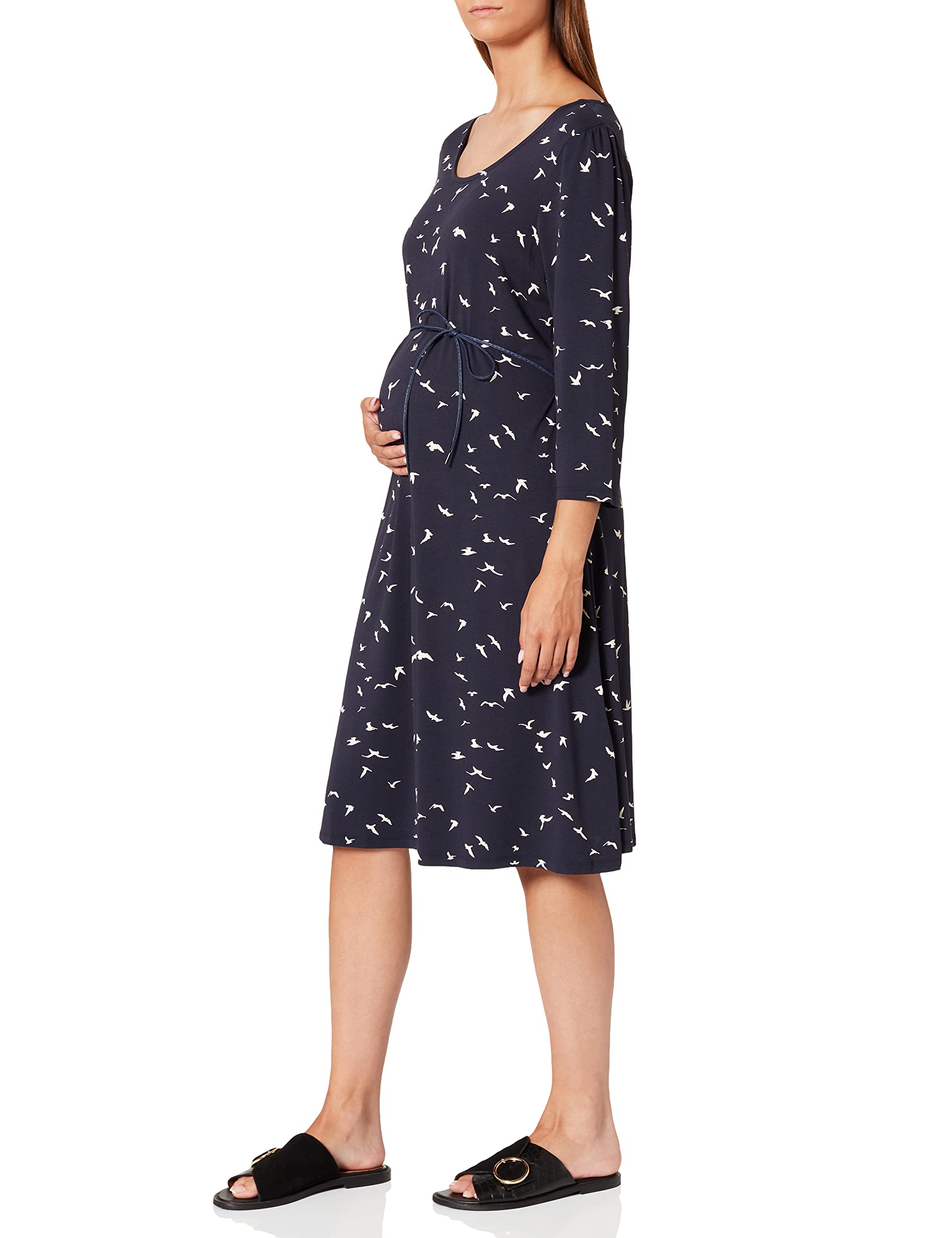 noppies-damen-kleid-nurs-3-4-slv-robijn-umstandskleid-mit-3-4-rmeln image 1