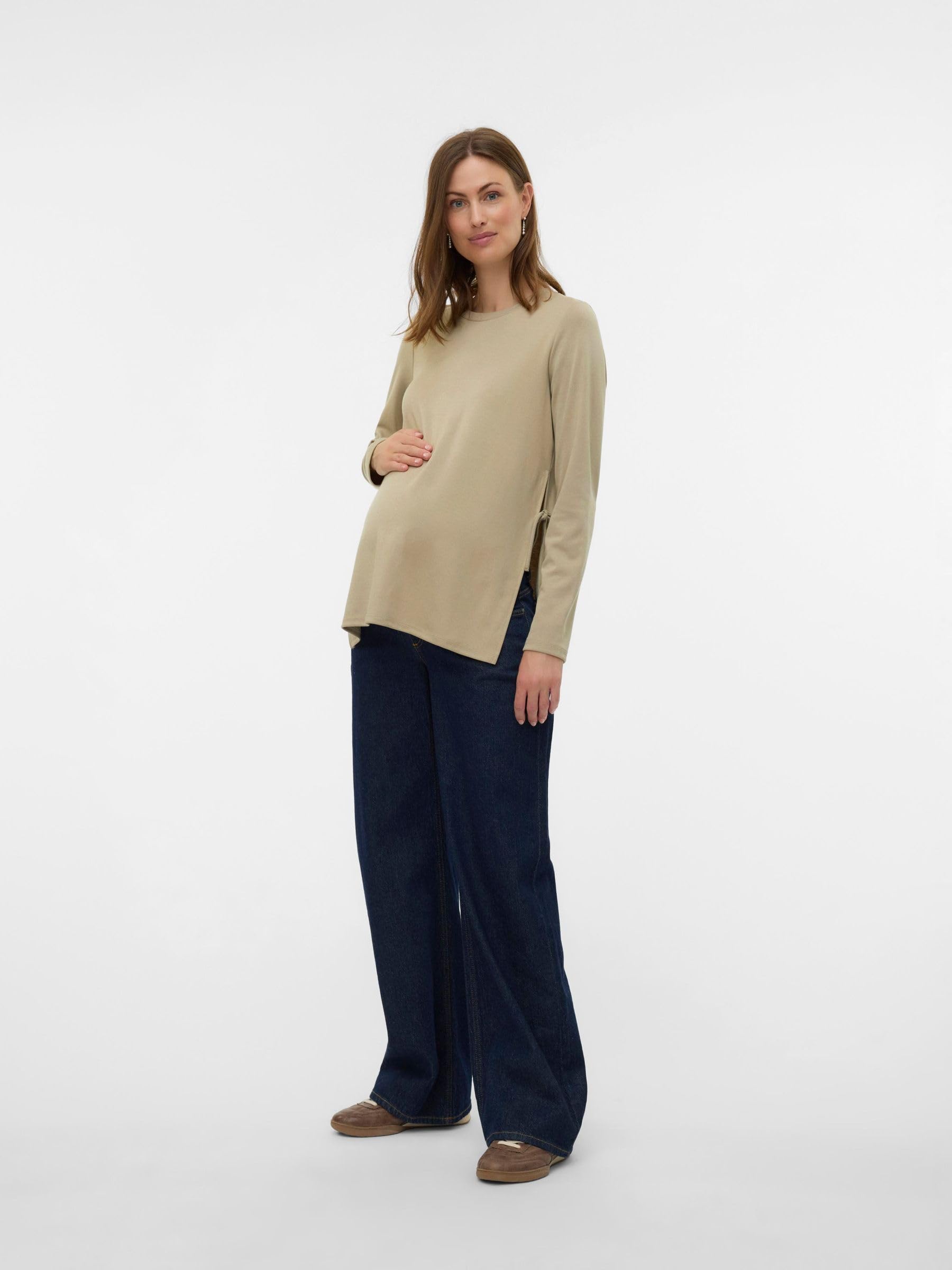 mamalicious-mlpilar-still-bluse-mit-rundhals-und-langarm-normal-geschnitten image 4