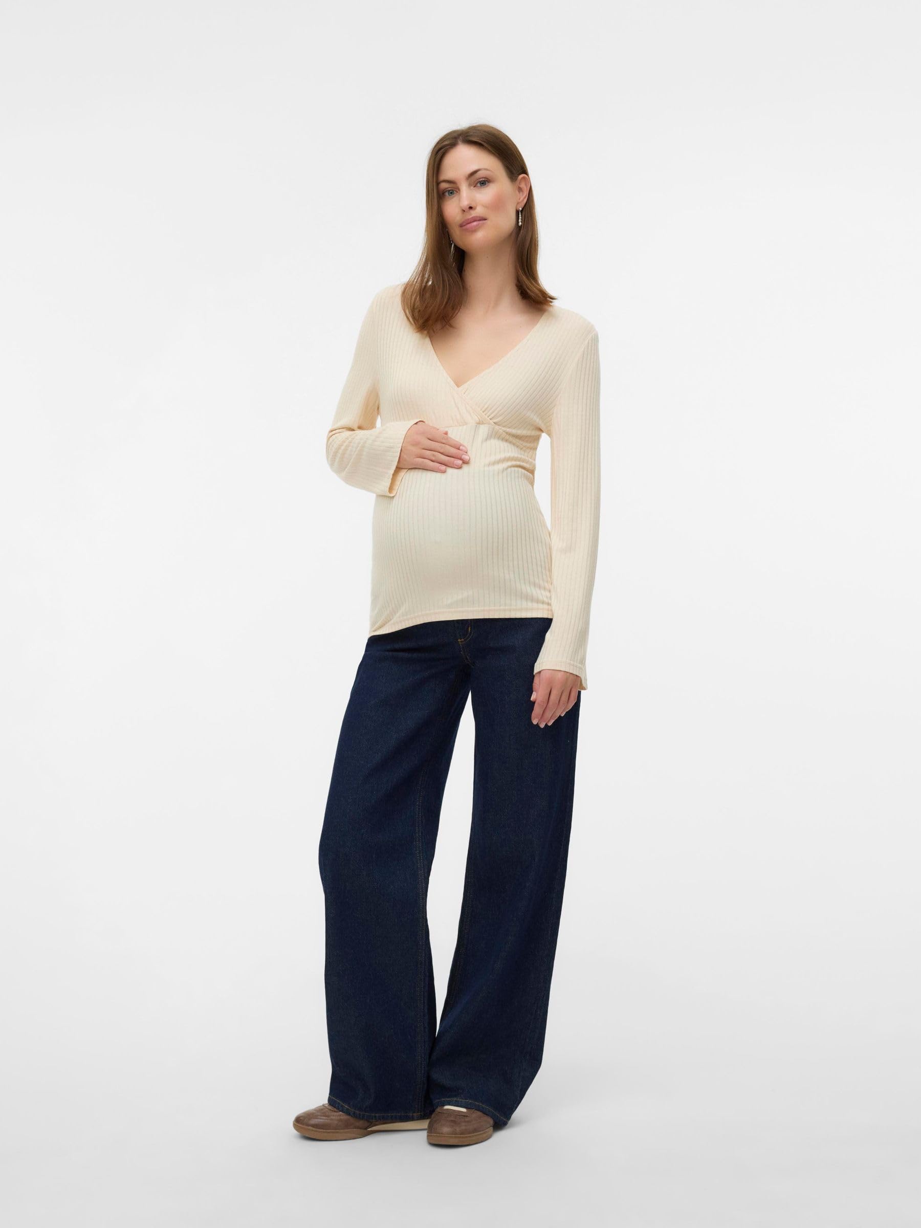 mamalicious-damen-stillbluse-mlpilar-normal-geschnittene-langarm-bluse-mit-v-aus image 5