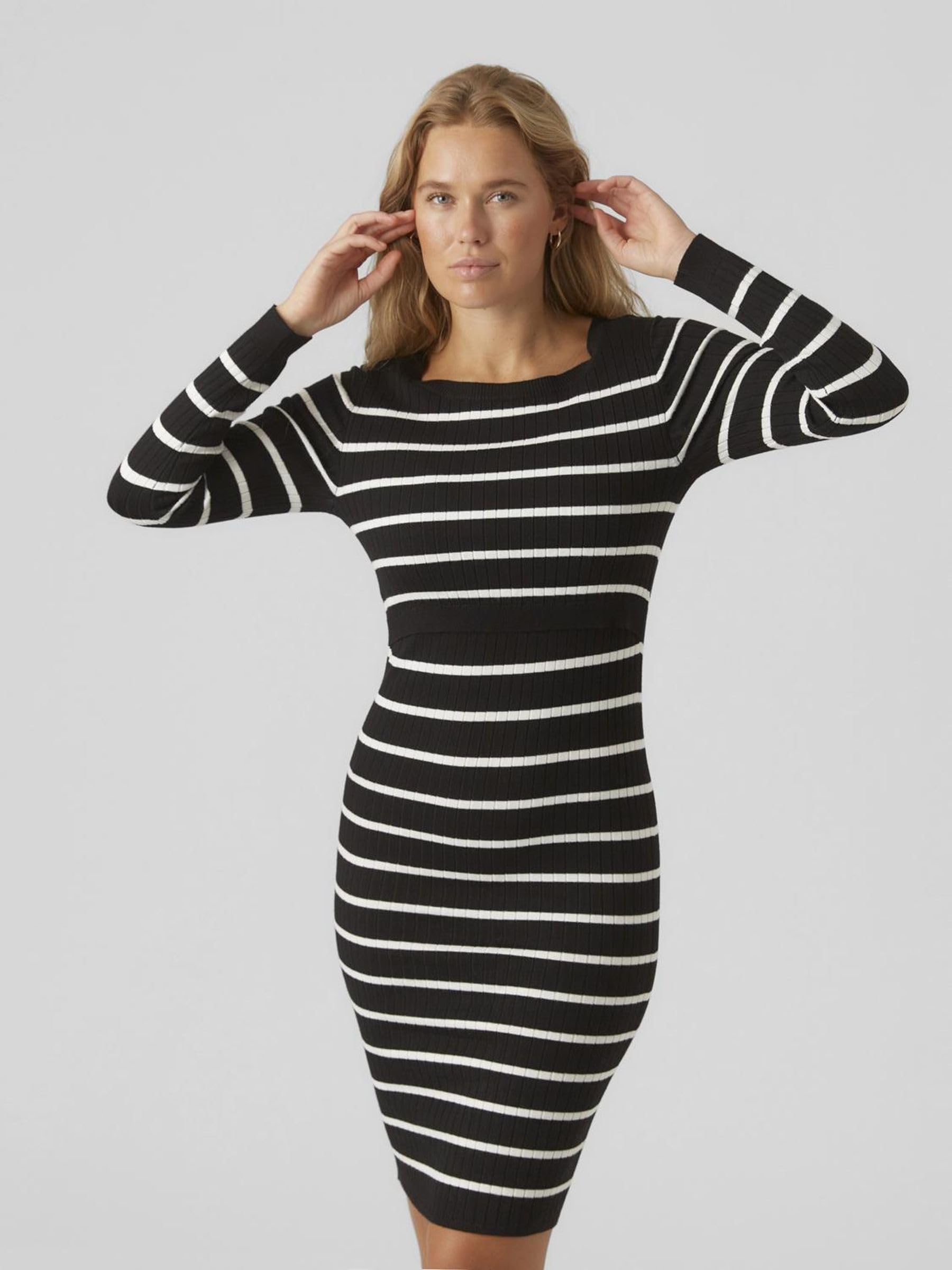 mamalicious-mlnewsiv-strickkleid-umstandskleid-langarm-rundhals-zweiteiler-naht- image 6