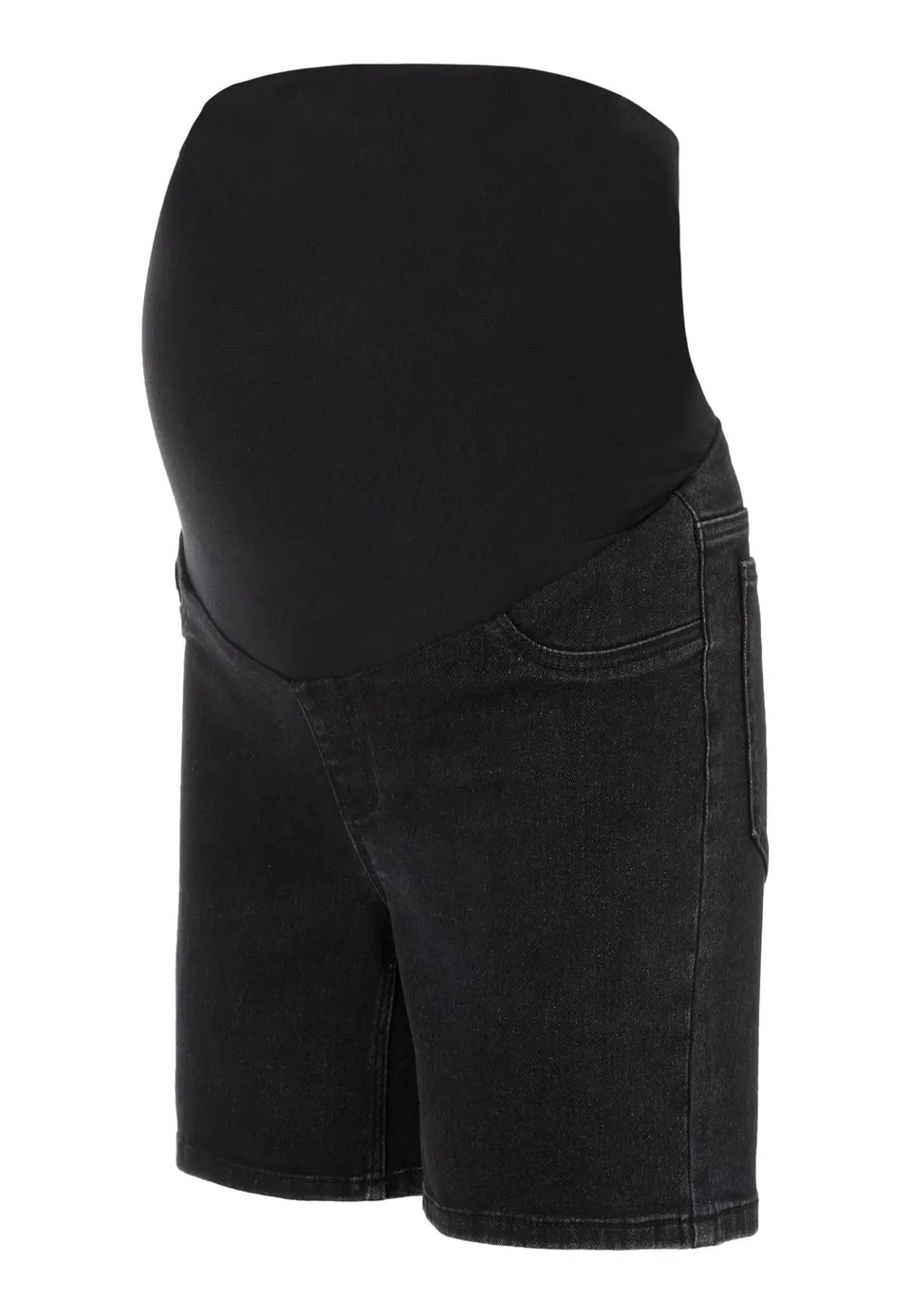 mamalicious-mlamy-skinny-black-v-shorts-eng-anliegende-umstands-shorts-aus-leich image 1