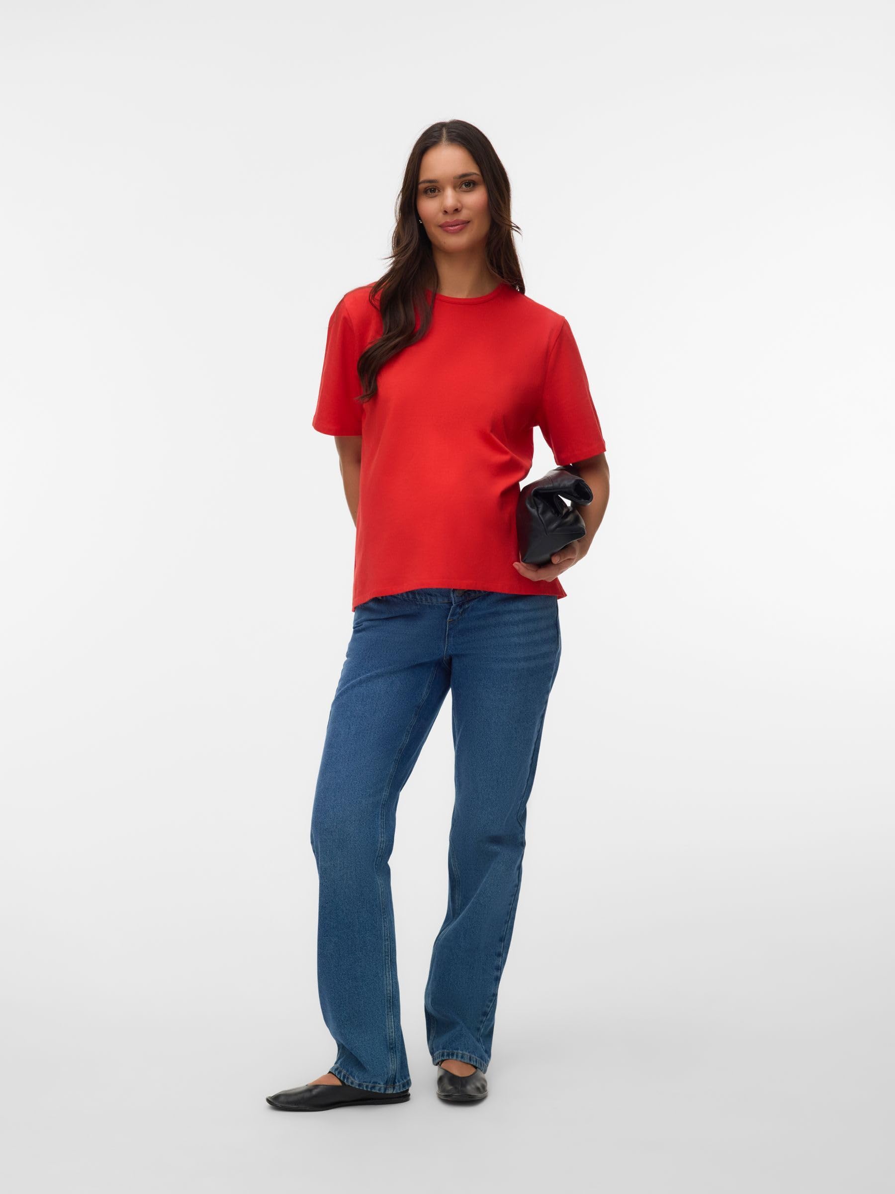 mamalicious-umstands-top-normal-geschnitten-rundhals-kurzarm-seitenschlitze image 4